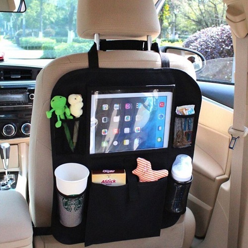 7. Shoe Organizers as Your Kid’s Car Entertainment 