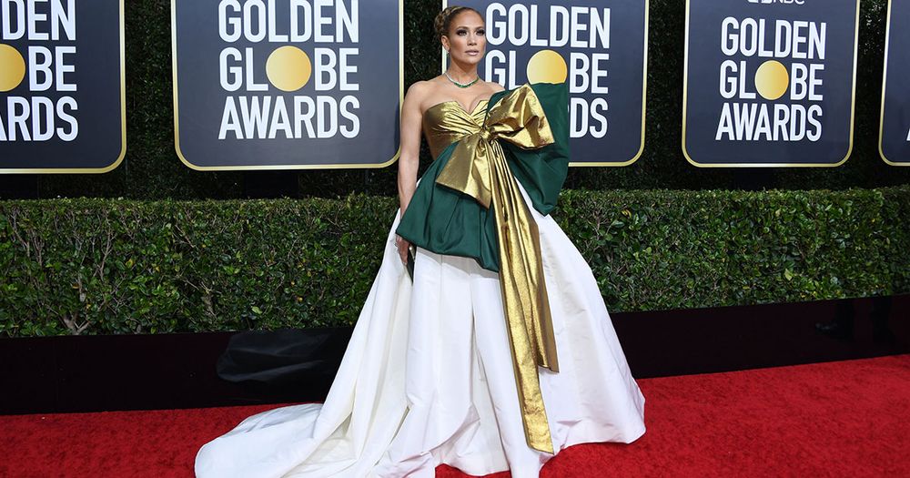 Jennifer Lopez in Valentino (2020 Golden Globes)