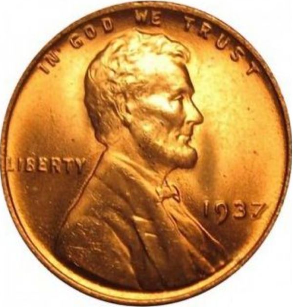 The Wheat 'No Mark' Error 1937 Penny - $7,200